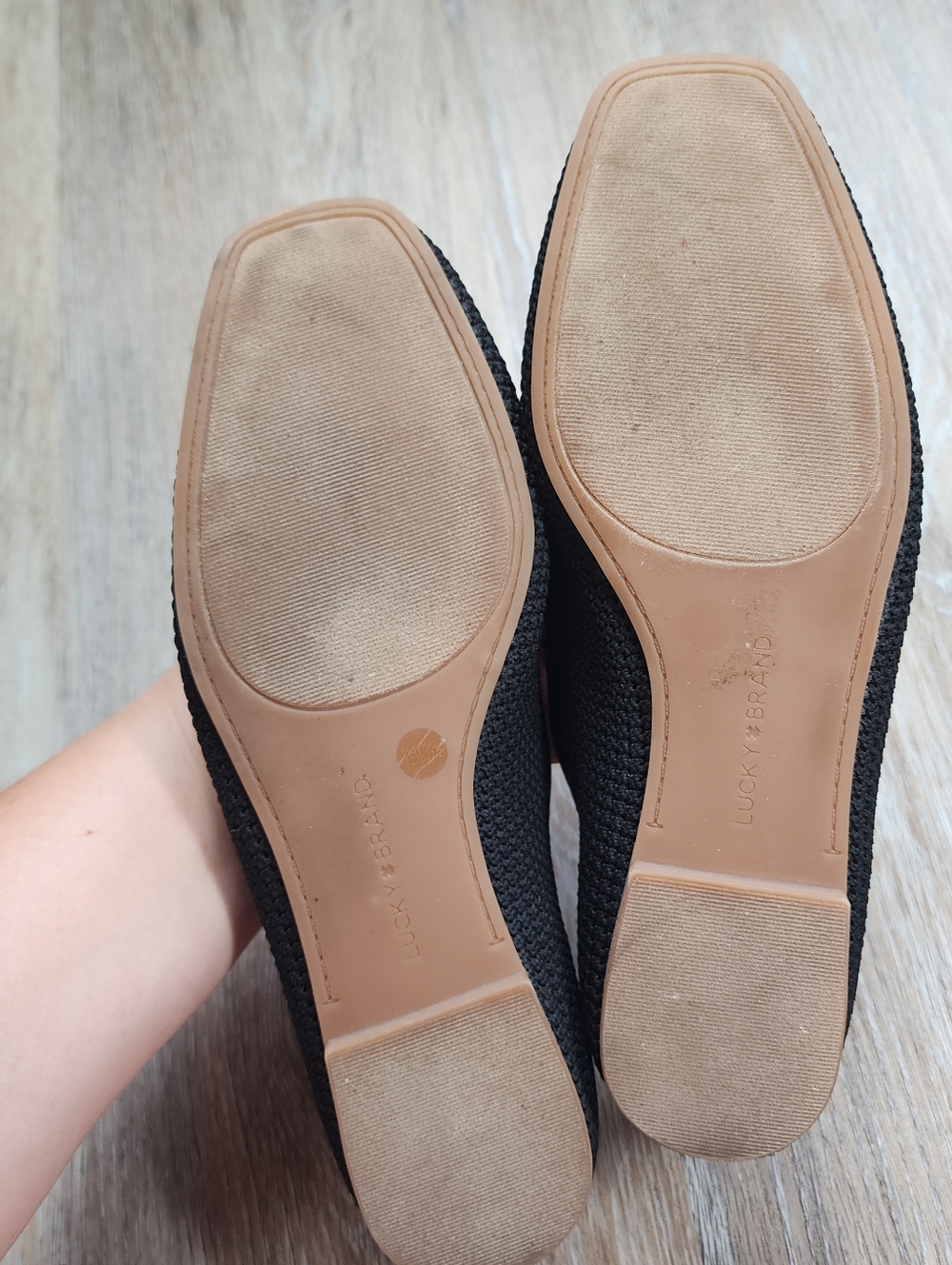 Lucky Brand Women's Black Knit Ballet Flats Size 8.5 - Picture 2 of 11